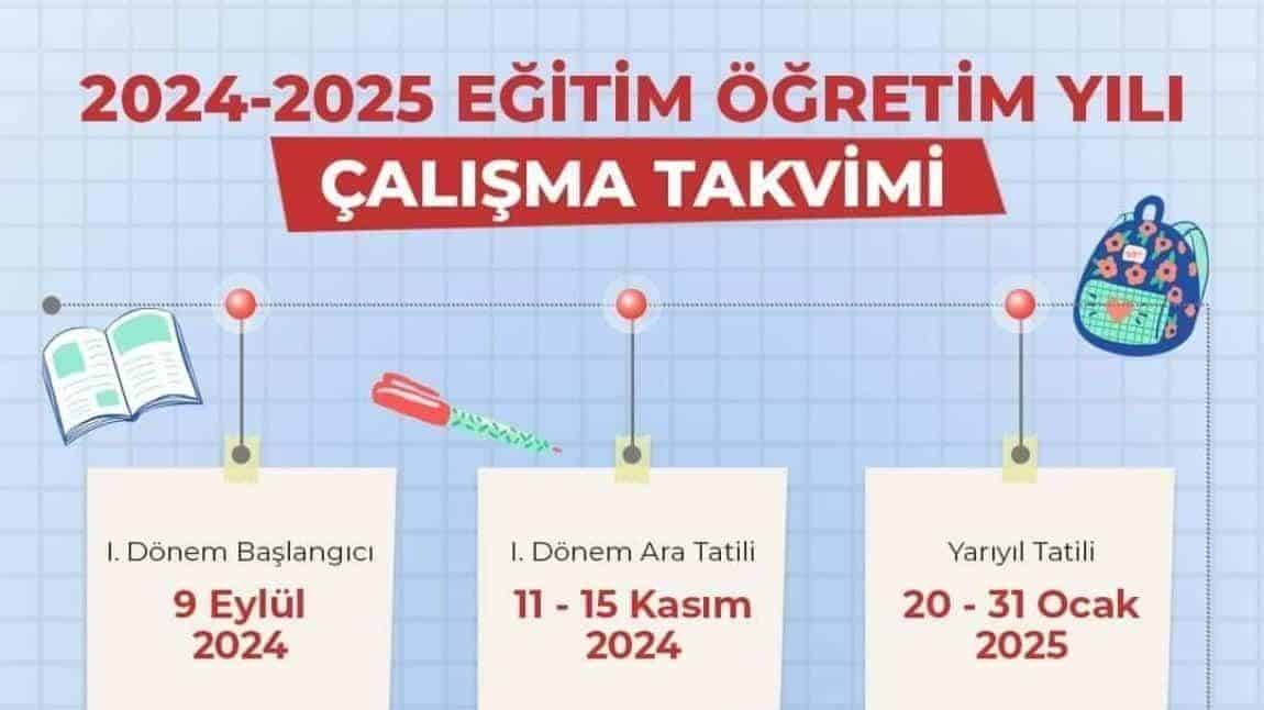 2024-2025 ÇALIŞMA TAKVİMİ
